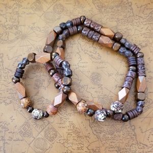 Mens Bracelet and Necklace set